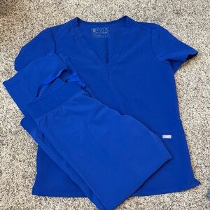 Figs Royal Blue Medical Scrub Set